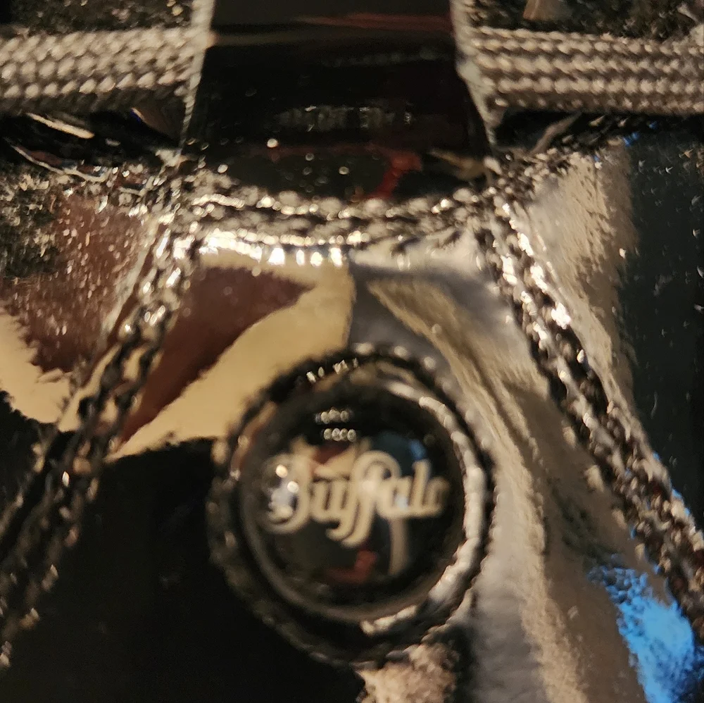 Buffalo Black Patent Ankle Boots - Picture 11 of 16